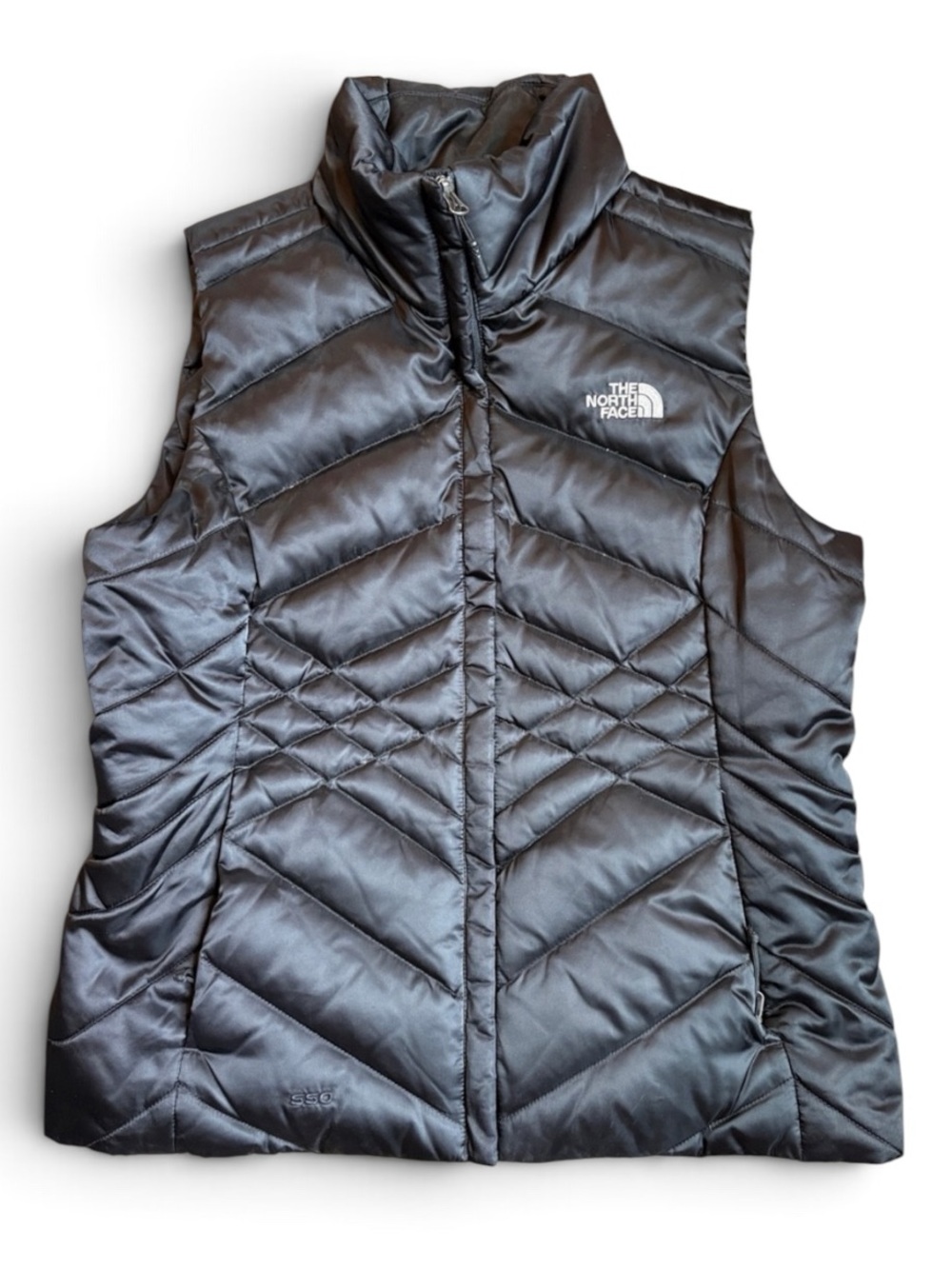 The North Face Aconcagua Vest Womens M Black 550 Down Puffer Full Zip Quilted